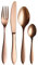 Villeroy und Boch Manufacture Cutlery Tafelbesteck für bis zu 4 Personen, 16-teilig, Edelstahl, Kupfer