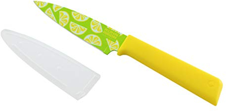 KUHN RIKON COLORI+ Rüstmesser / Gemüsemesser Zitrone (Limited Edition Funky Fruit), Edelstahl, 19.5 cm