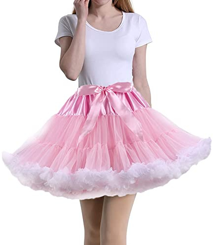 Tmade Women's Tulle Petticoat Tutu Party Multi-Layer Puffy Cosplay Skirt