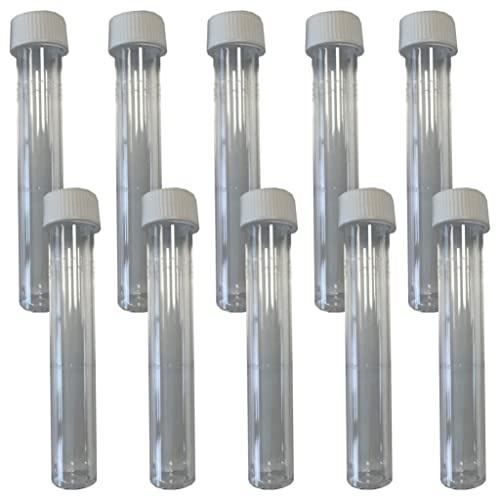 Aquacadabra 15ml Test Tubes x10 with Leak-Proof Screw Caps, Ideal for Aquarium Water Test Kits