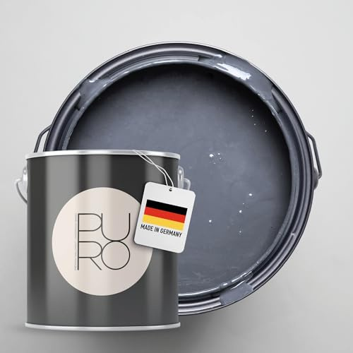 Livingwalls PURO Premium Wandfarbe c3007 - Malerfarbe für Wohnräume und Arbeitszimmer mit sehr hoher Deckkraft - matte hochwertige in Blau - 2,5l