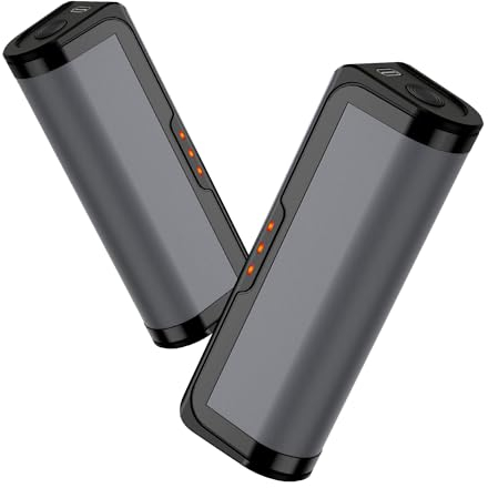Jonwall Rechargeable Hand Warmers 2 Pack, Electric Portable Hand Warmer Reusable USB Pocket Warmer with 3 Levels Heat, Battery Powered Hand Heater for Camping Golf Warm Gift for Women Men Grey