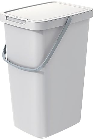 Keden Systema Q Poubelle de tri des déchets avec couvercle et anse 20 l (gris cendré)