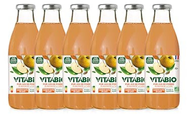 VITABIO - 100% Pur Jus - Pomme Patte de Loup - 750ml - BIO - Lot de 6