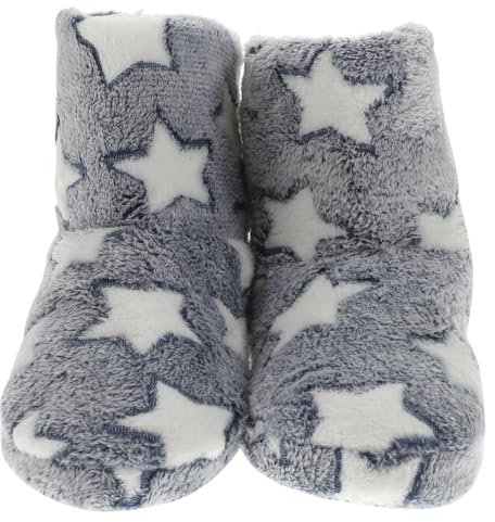 SHERCHPRY Stivali Invernali Donna Con Motivo Stella Pantofole Bootie Calde in Peluche Con Suola Antiscivolo E Fodera Morbida Stivaletti Comfort Casa E Ufficio