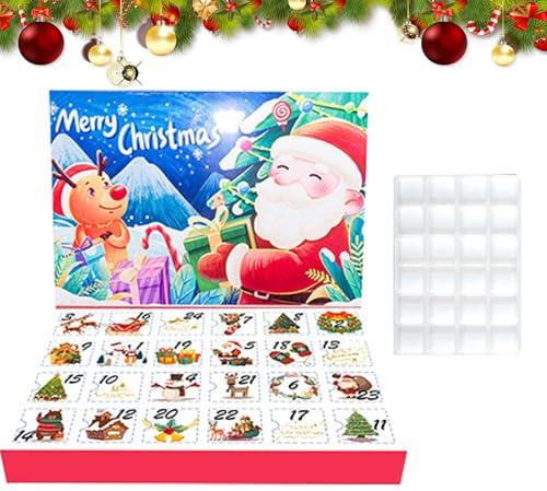 Scatola per conto alla rovescia di Natale, calendario 'Avvento di Natale ricaricabile - Scatola di Natale Tear-off | Divertenti giocattoli del conto alla rovescia di Natale, calendario