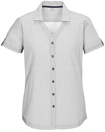 killtec Damen Funktionsbluse Kurzarm/Bluse KOS 46 WMN WVN SHRT, Nachtblau, 46, 42842-000