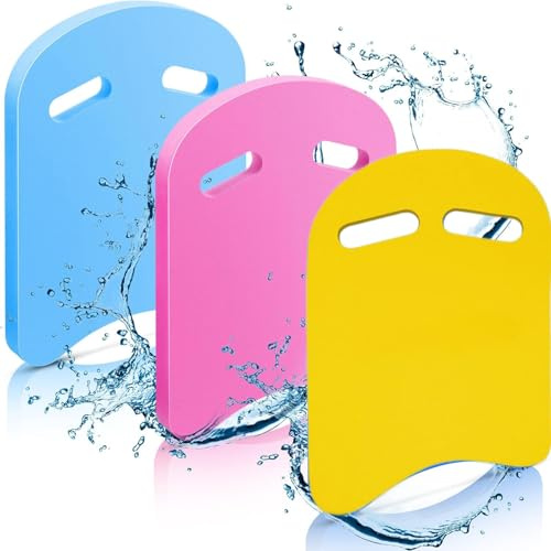 3 Pcs Swimming Kickboard for Kids Swim Training Aid Kickboard with Handrail Hole Kick Boards for Children Swimming Pool Board Auxiliary Equipment for Exercise Toddler Beach Summer