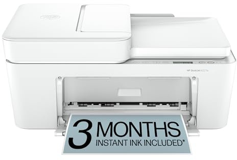 HP DeskJet 4227e Wireless All-in-One Color Inkjet Printer, Scanner, Copier, Best-for-Home, 3 Month Instant Ink Trial Included, AI-Enabled (6W7F0A)
