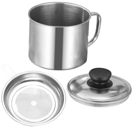 BESTOYARD Filtro Multifunzione Contenitore Per Da Cucina Di Capacità Contenitore Per Grasso in Acciaio Inossidabile Pentola Per Friggitrice