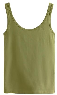 NEXT Femme Débardeur à Larges Bretelles Vert Olive XL