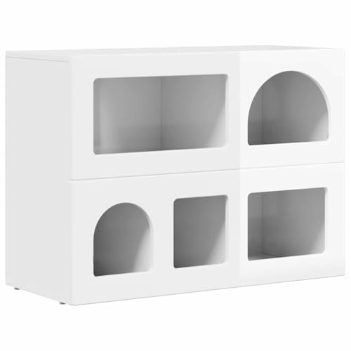 vidaXL Sideboard ELST Högblanka vita 80,5 x 35 x 59 cm Konstruerat trä
