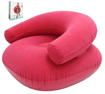 Generisch Sillón hinchable - Asiento cómodo portátil flocado | Sofá inflable - Para uso al aire libre, camping, noches de cine, lectura, salón, dormitorio, piscina y viajes