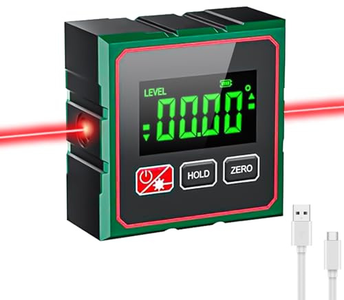 Inclinometro Digitale a 4 Lati Magnetico, Livella Digitale con Display LED