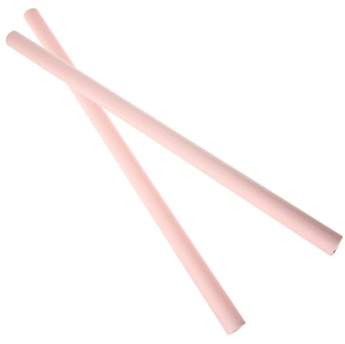 KICHOUSE Bastones de Yoga Espalda 2 Pcs 60 Cm Núcleo de Acero y Espuma Rosa para Corrección de Postura, Barra de Estiramiento Multifuncional para Fitness, Danza y Rehabilitación