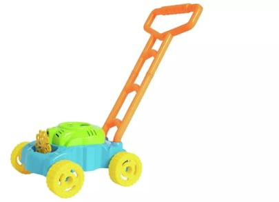 Bubble Lawn Mower Toy, Colourful Push Along Outdoor Bubble Blowing Game for Kids