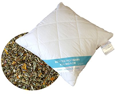 Betten Hofmann Aroma Kräuterkissen Anti Stress 40x40 cm Kopfkissen Reißverschluß Baumwolle