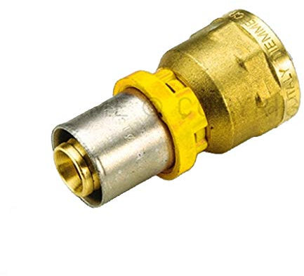 Raccordo A Pressare Dritto Femmina 16 X 1/2 Per Multistrato Per Gas Tiemme