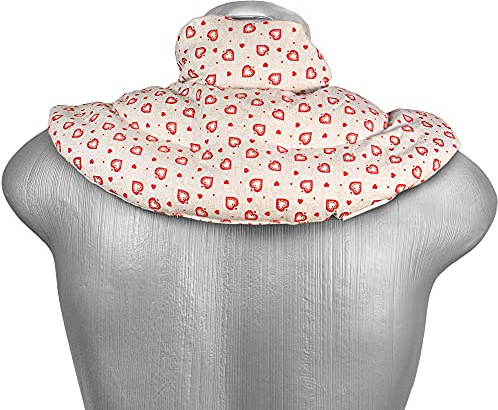 Cuscino del collo, Amore. Cuscino cervicale. Cuscino termico con semi di lino (forno, microonde)