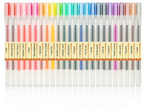 Gelschreiber, 24 hochwertige feine Spitze Gelstifte Set, 0,5 mm, für japanische Büro-, Schreibwarenbedarf, Packung für XSG