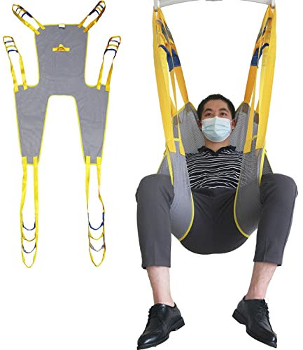 Niczu Imbracatura per Sollevamento Toilette, Sollevatore per Vasca da Bagno per Pazienti Imbracatura per Gambe Divise, Imbracatura per Sollevamento Paziente in Rete per Disabili,M