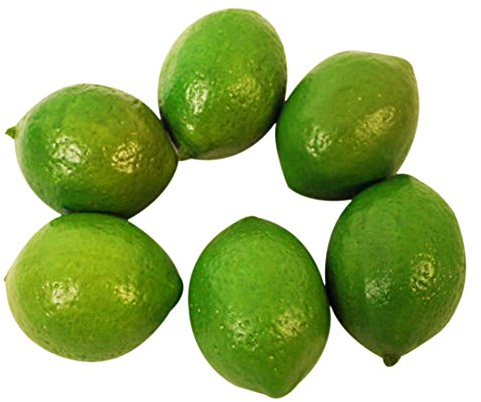 Daroplo 6 x realistische, lebensechte künstliche Kunststoff-Limette, Zitronenfrüchte, Lebensmittel, Heimdekoration