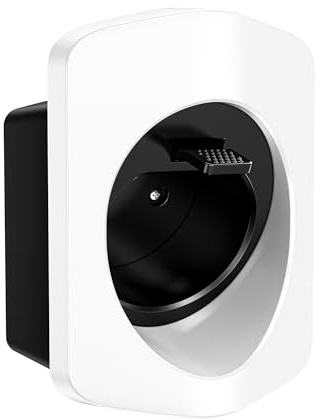 Tera Support EV pour Prise Type 2, Support Mural & Porte-Câble pour Câble de Recharge Jusqu’à 7 m, Matériau Robuste et Résistant aux Intempéries, Accessoire Organisateur Blanc