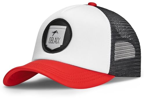 Oblack Casquette Garçon Rouge Classic Kids Red Chapeau Garcon Total White Baseball Cap Homme Trucker Cap Enfant Bonnet Femme - Casquette Trucker