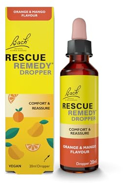 Rescue Remedy Orange & Mango Dropper | Daily Support for Stressful Moments | Bach Original Flower Essences | Easy-to-Use 20ml Dropper.