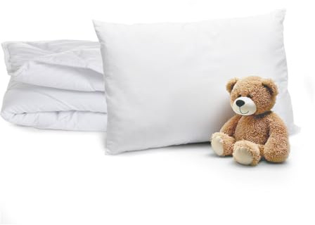 Bleu Calin Baby-Bettdecke, leicht, 100 x 135 cm + weiches Kissen 40 x 60 cm, für Babybett 70 x 140 cm, waschbar bei 95 °C, Öko-Tex Zertifiziert