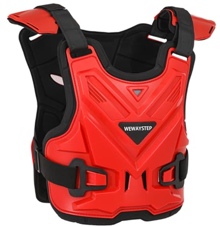 WEWAYSTEP Motorcycle Armor Vest Chest Back Protector Gear, Motocross Body Guard Vest for Men Dirt Bike Mountain Bike Off-Road