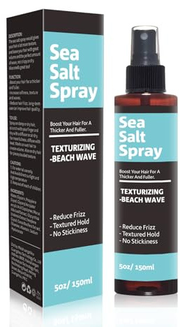 Virecose Spray al Sale Marino 150ml, Spruzzo al Sale Marino per Capelli, Sea Salt Spray, Volumizzante per Aggiungere Volume e Texture - Spray Texturizzante - Unisex
