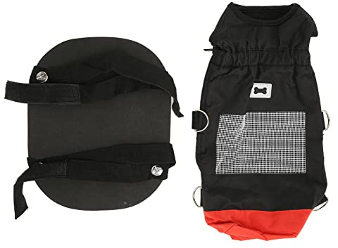 Fictory Fauteuil roulant pour chien pour soutien des pattes arrière, trottinette de promenade pour animaux domestiques avec sac respirant et roues silencieuses pour chiens handicapés, taille L (6,5-9
