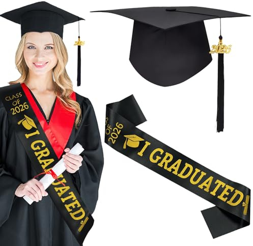 YOUYIKE Sombrero de Graduación Ajustable, Bachelor Hat, Master Hat, Doctor Birrete Graduación, Sombrero de Mentor, para Pregrado, Maestría y Doctorado, Ceremonias de Graduación Fiesta Universitaria
