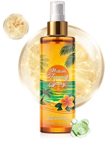 Spray bronceador | 100 ml Sin Sol para Piel Morena | Spray Autobronceador Oscuro,para Hombres y Mujeres, Spa, Acampada, Vacaciones, Viajes, en Casa, Cuerpo y Rostro