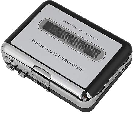 Reproductor de Cassette portátil, convertidor de Cinta a MP3 Reproductor de Cassette Tap con Auriculares, Cinta de Captura de Cassette USB a PC Reproductor de CD Grabadora de Cassette