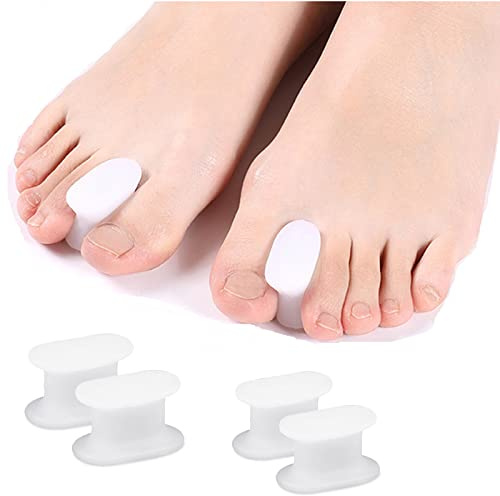feifanshop Séparateurs d'orteils en silicone, 4 packs d'écarteurs d'orteils en gel pour hommes et femmes, correcteur d'oignons, orteils superposés, orteils croches, orteils en marteau