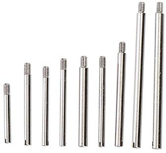 Qiterr Klockarmbandsskruv, metall, 10 storlekar, klockarmbandsskruvsats, tillbehör för urmakarverktyg med förvaringslådor (50 st)