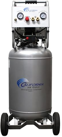 California Air Tools 20020AD 2.0 HP Ultra Quiet and Oil-Free Air Compressor with Wheels, 20 Gallon Tank Capacity, 70 dB Noise Level, Electric, Portable, with Automatic Drain Valve