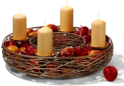 Philippi Adventskranz Tahoma XXL Ø 60cm Rose-Champagne 122016