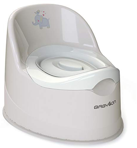 BABYLON Kinder Töpfchen mit Deckel Giant, Kinder Toiletten mit Herausnehmbarer Schüssel, Groß Kinder Klo, Nachttopf für Kinder, Jungen/Mädchen töpfchen für kinder ab 1 Jahr, Grau
