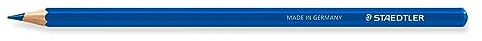 STAEDTLER Buntstifte Design Journey, blau, hoch pigmentiert, weiche Mine, Holz aus PEFC-zertifizierten Wäldern, klassische Sechskantform, 6 Farbstifte in Faltschachtel, 146C-3