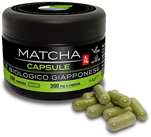 mondomatcha - Tè Verde Matcha Biologico Giapponese – 160 Capsule – Integratore 100% Vegano - Potente antiossidante - Puro e Naturale - Adatto a Vegani e Vegetariani - SENZA ADDITIVI