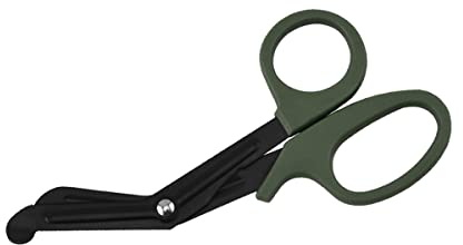 IERCZA Forbici mediche Forbici - 1Pcs Verde Scuro per bendaggi in acciaio inossidabile EMT Forbici da trauma per kit di pronto soccorso da viaggio all'aperto