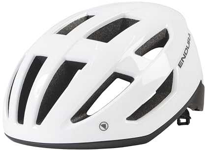 Endura Unisex Erwachsene Xtract Fahrradhelm | Geformte Konstruktion | Rennrad | Atmungsaktiv | Verstellbar Helm, Weiß, M-L