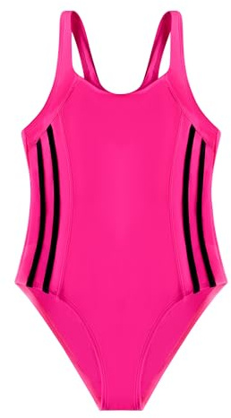 Maillot de Bain Sportif pour Filles, Maillot de Bain Une pièce, Vêtements de Bain athlétiques avec Bretelles épaisses pour Enfants de 8 à 16 Ans