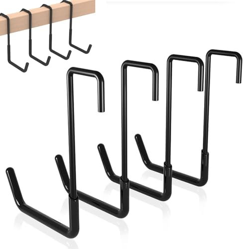 Korsaot Lot de 4 crochets de suspension robustes pour garage et atelier - Crochet d'échelle, support de vélo et suspension de plantes - Charge maximale : 22,5 kg