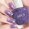 Glitter Nail Varnish - Light Purple Nail Polish - Quick Dry Nail Polish - Diamond Shiny Long Lasting Nail Polish - Iridescent Nail Polish for Nail Art No UV Needed