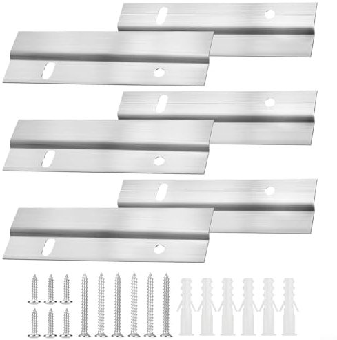 Kit completo de hierro para colgar cuadros con 6 piezas, incluye tornillos y anclajes de expansión para un montaje seguro