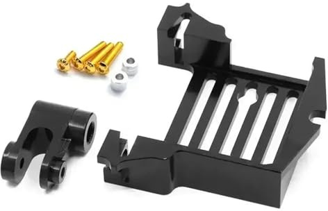 SONHWNGE Metall-Servo-Mount-Adapter und 25T-Servoarm 7749 for TRAX-XAS 1/5 X-MAXX XMAXX 1/6 XRT 1/10 MAXX RC-Auto-Upgrade-Teile Zubehör(Zwart)